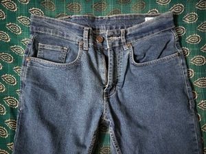 Navy Blue Straight Fit Jeans For Women
