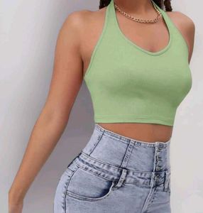 Green Halter Top