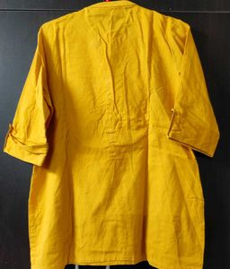 Mustard XL Tunic With Elbow Sleeves