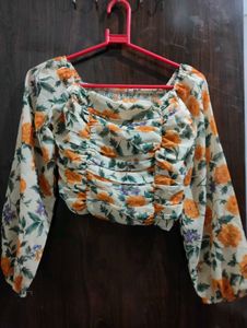 Floral Print Crop Top
