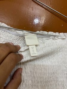 Off Shoulder White Crop Top