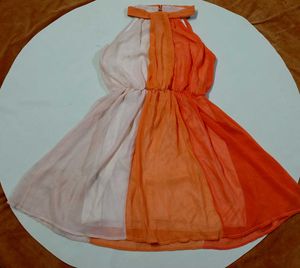Orange Halter Dress