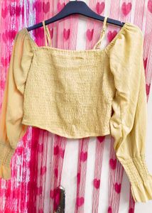 Golden Yellow Off Shoulder Top💛