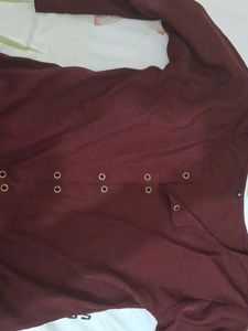 High Low V Neck Top