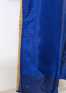Blue Kurti With Gold Work