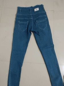 High-Waisted Denim Jeans