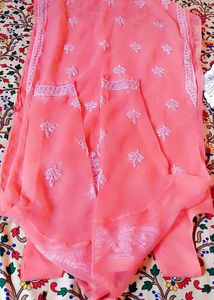 Beautiful Pink Colour Net And Astar Georgete Kurta