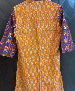 straight printed kurta