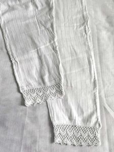 White Cotton Lounge Pants 🧡