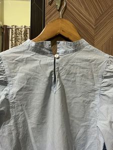 Stylish Blue Striped Blouse