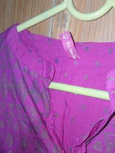 Pink Printed Kurta