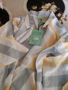 Striped Flared Sleeve Blouse