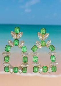 Green Gemstone Earrings