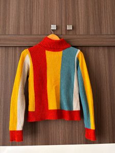 Retro Striped Turtleneck