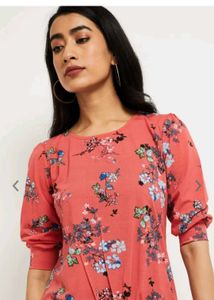 Max Coral Printed Top