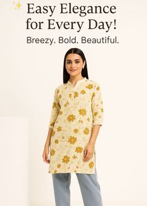 Floral Print Tunic Stylish Kurta