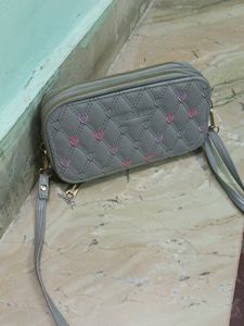 Grey Colour Girlish Sling Bag