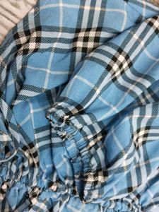 Blue Plaid Top