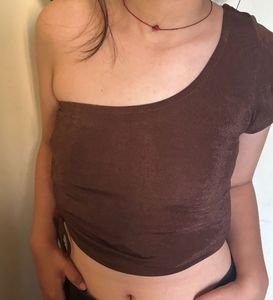 H&M Coffee Brown Top