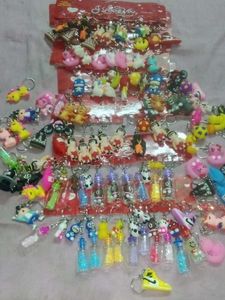 100 Plus Pieces In variety of Cute Keychains