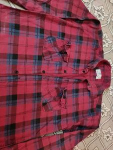 Red Plaid Flannel Shirt