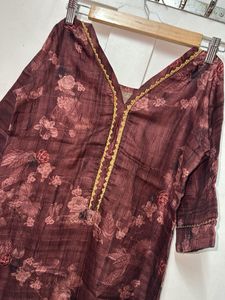 Elegant maroon kurta pant set