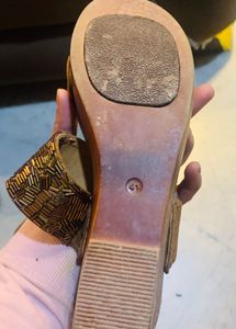 Vintage Brown Wedge Sandals