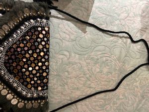 Black N Grey Silver Boho Sling Bag