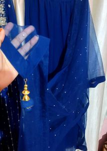 Navy Blue Embroidered Kurta Set