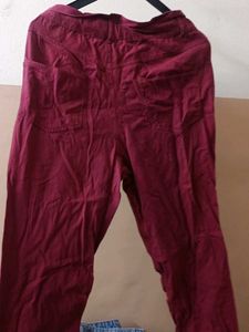 Maroon Casual Pants