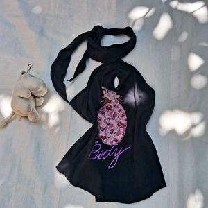 Y2k Halter Fitted Printerest Top