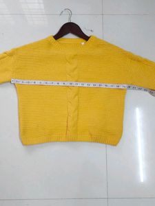 Yellow Crop Sweater