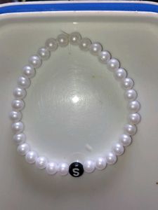 Pearl Bracelet with Initial And Evil Eye Combo
