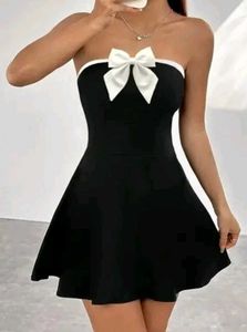 Mini Flare Dress || Black Short One Piece