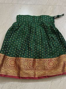 Ethnic Skirt - Green & Gold