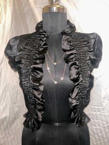 Black Ruffled Bolero Jacket