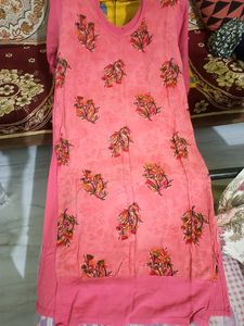 Straight Gajri Colour Kurti