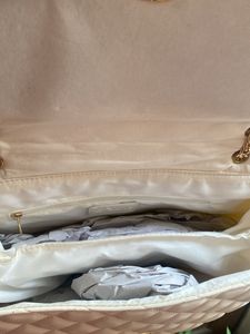 Lavie White Quilted Handbag