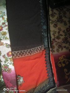 Orange And Coffi  Color Saree