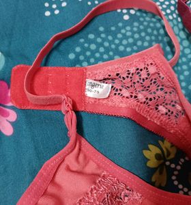 Lingeris | Pack Of 6 (3 Sets) | Black, Maroon And Peach Color Panty- Bra Set