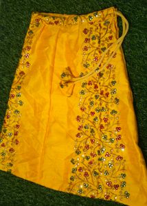 Yellow Embellished Two-Piece Set