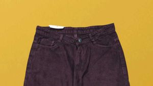 E@46 Waist Size 32 Maroon Straight Jeans For Girls