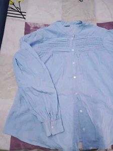 Blue Shirt Top For Women