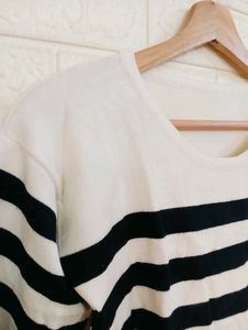Striped Black &amp; White Top