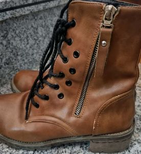 Brown Lace Up Boots