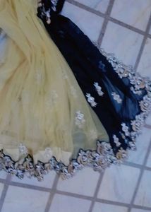 Elegant Black Embroidered saree