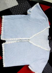 Vintage Light Blue Cropped Cardigan