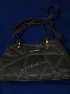 Stylish Gray Geometric Handbag