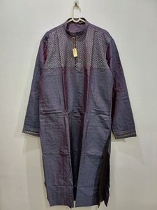 Pure Silk Kurta Chudidar Set (Purple, Handwork)