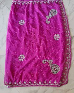 Saree In Very Good Condition With Stone Work